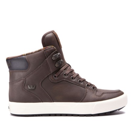 Supra Vaider Cold Weather Mens High Tops Shoes Chocolate UK 90XKP